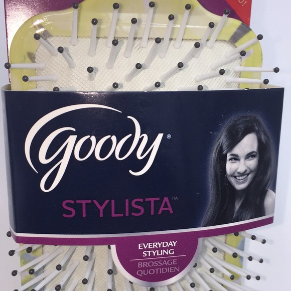 2 Goody Stylista Paddle Hair Brushes Blue & Yellow - Picture 4 of 9
